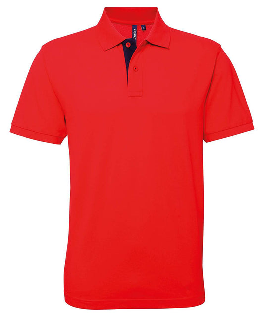 Men's classic fit contrast polo