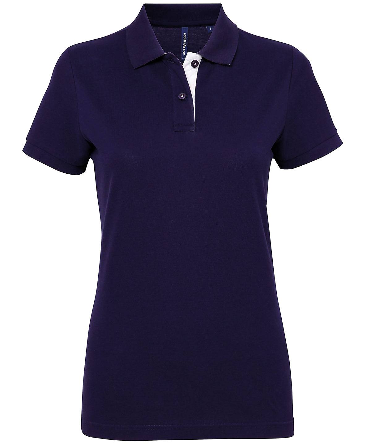 Women's contrast polo