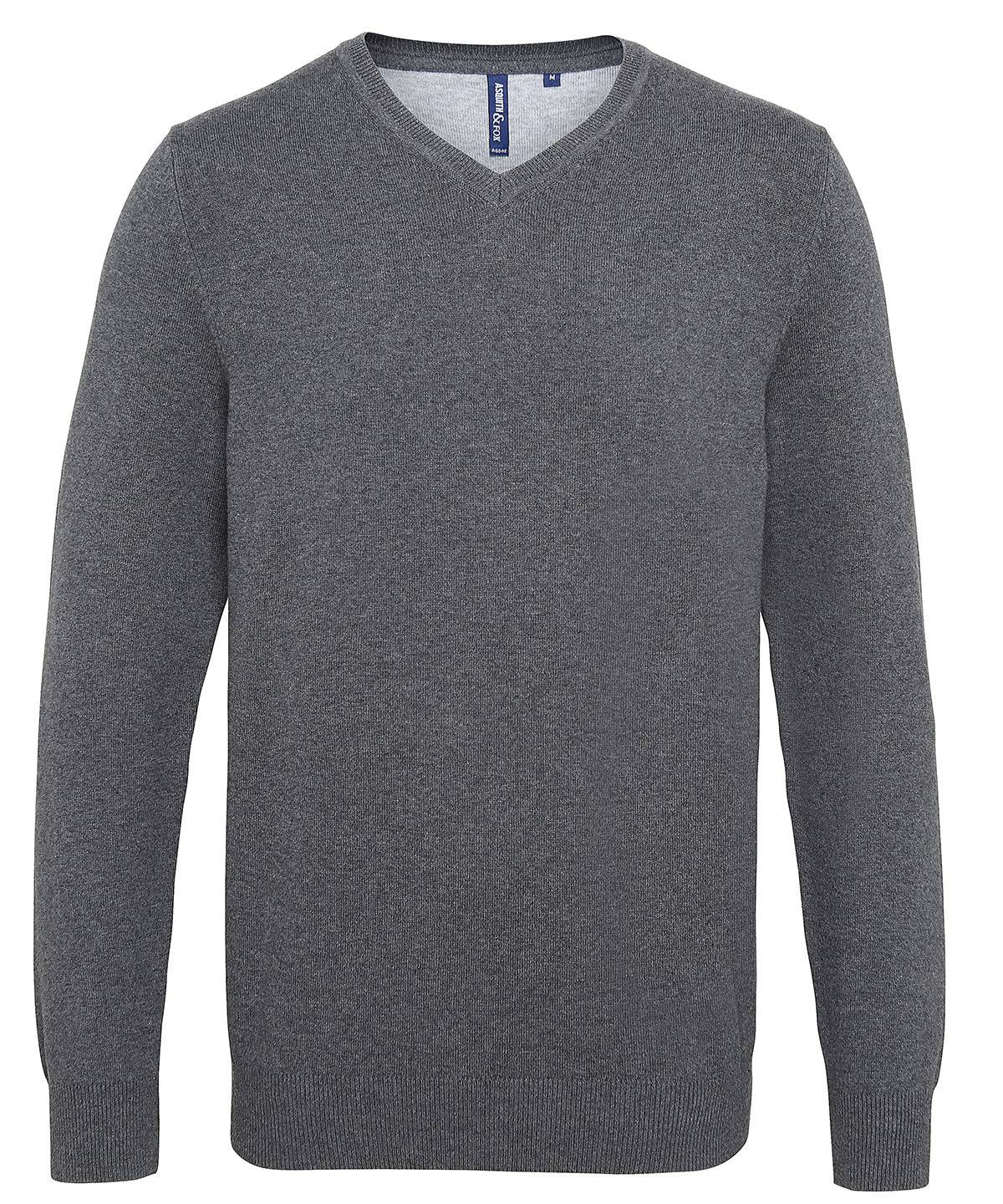 Men's cotton blend v-neck sweater