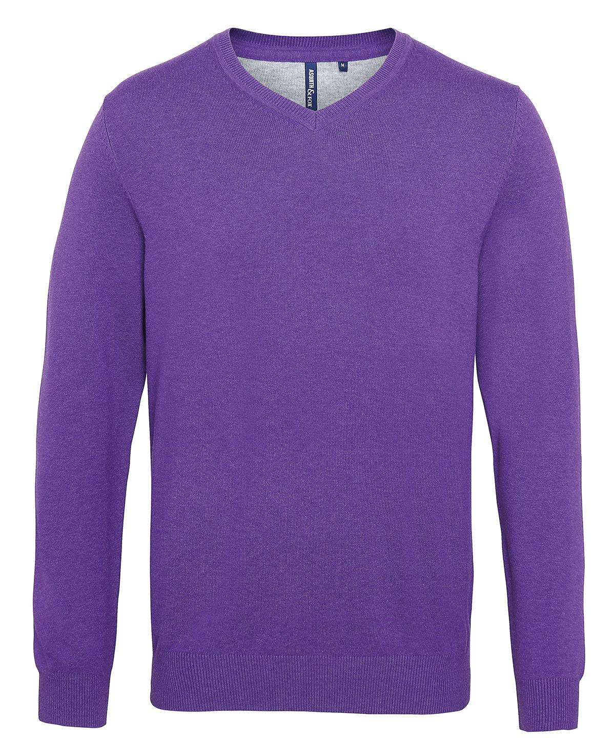 Men's cotton blend v-neck sweater