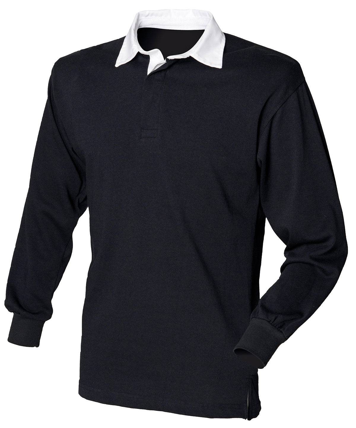 Long sleeve plain rugby shirt