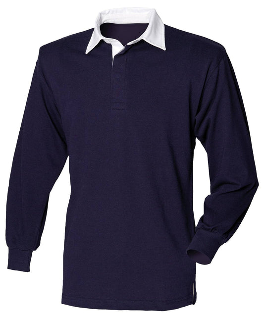 Long sleeve plain rugby shirt