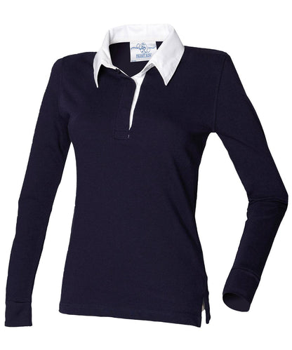 Women's long sleeve plain rugby shirt