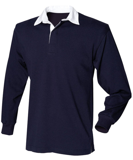 Kids long sleeve plain rugby shirt