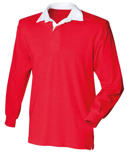 Kids long sleeve plain rugby shirt