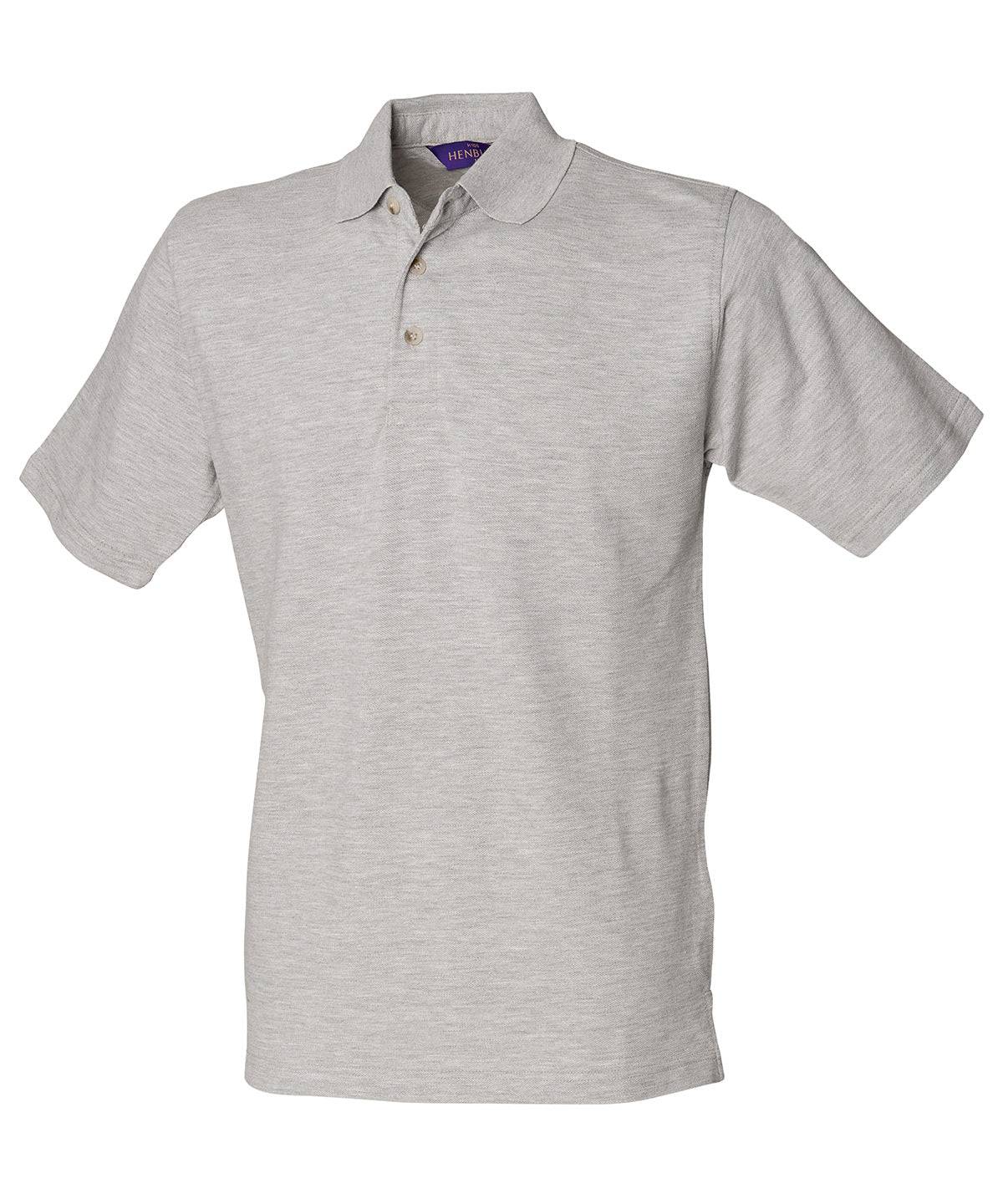 Classic cotton piqué polo with stand-up collar