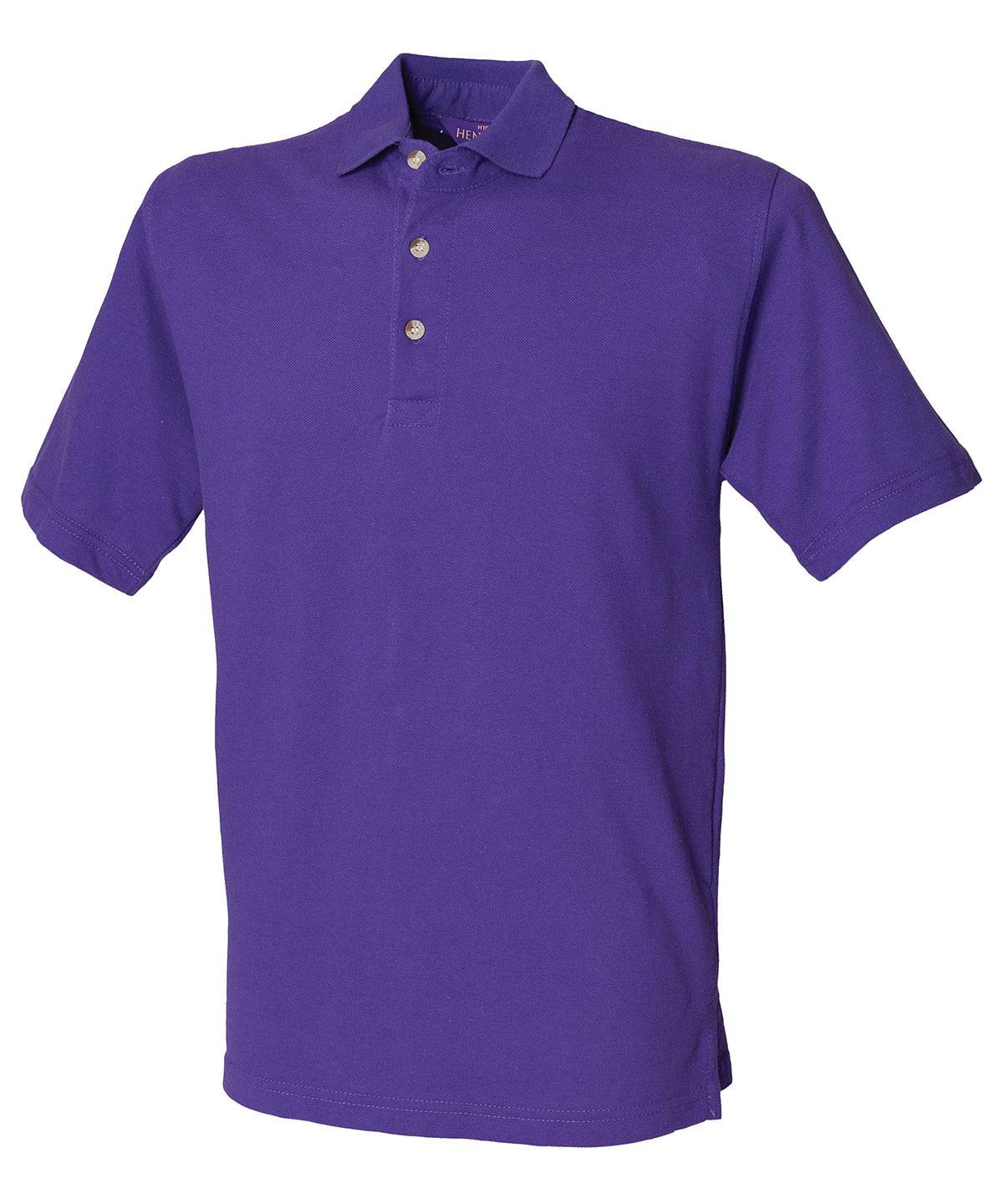 Classic cotton piqué polo with stand-up collar