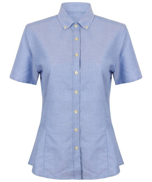 Women's modern short sleeve Oxford shirt