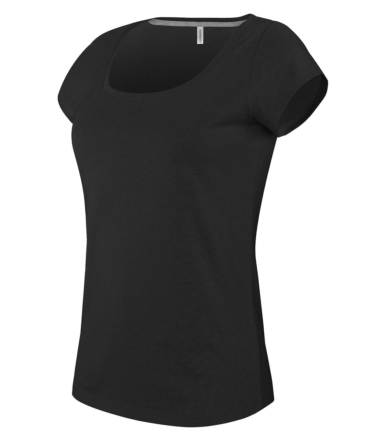 Ladies’ boat neck short-sleeved T-shirt