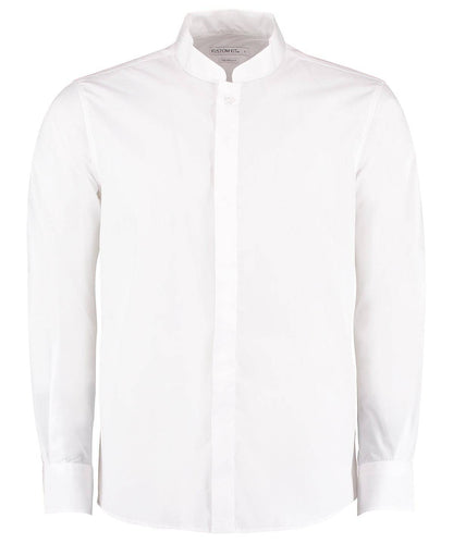 Mandarin collar shirt long-sleeved (tailored fit)