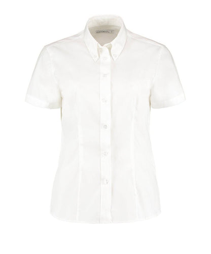 Women's corporate Oxford blouse short-sleeved (tailored fit)