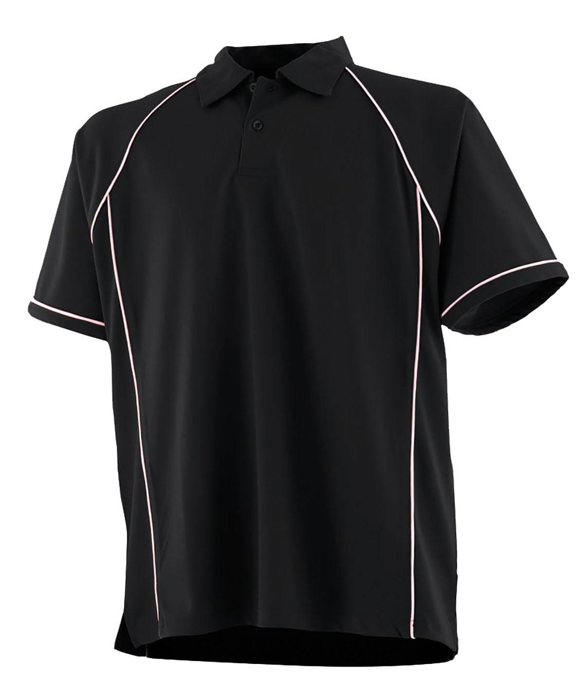 Kids piped performance polo