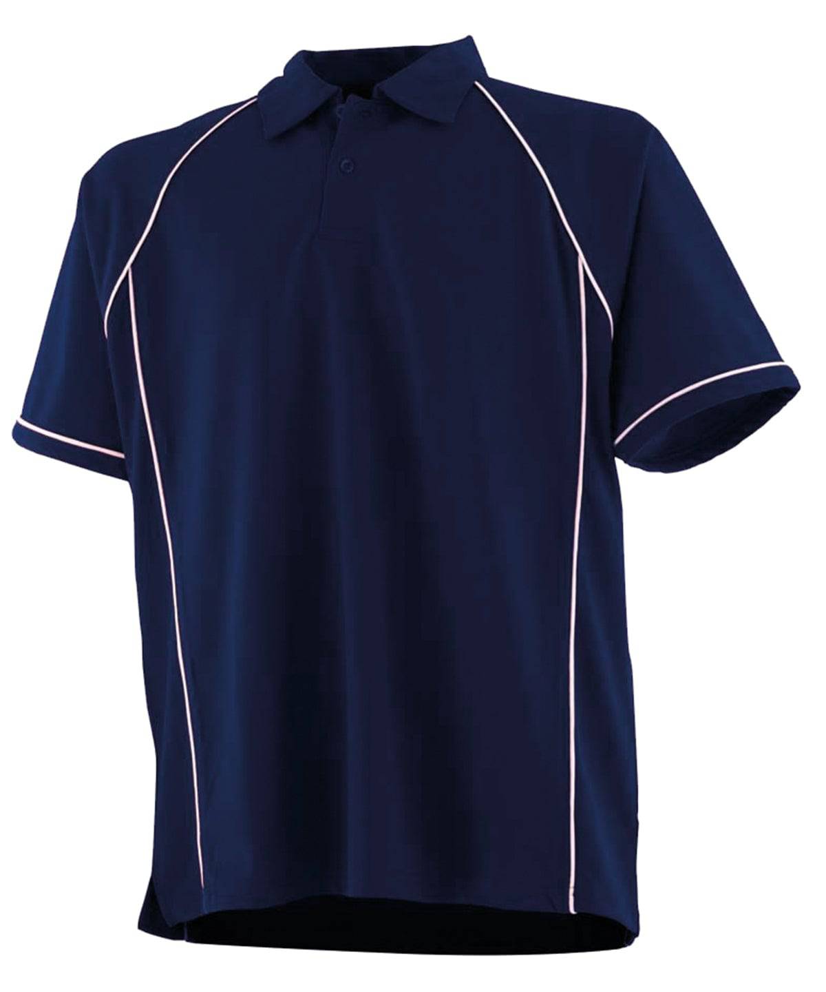 Kids piped performance polo