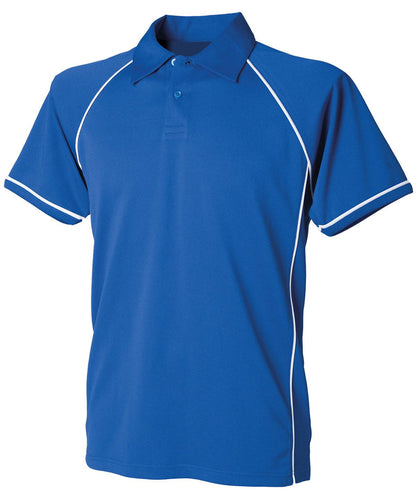 Kids piped performance polo