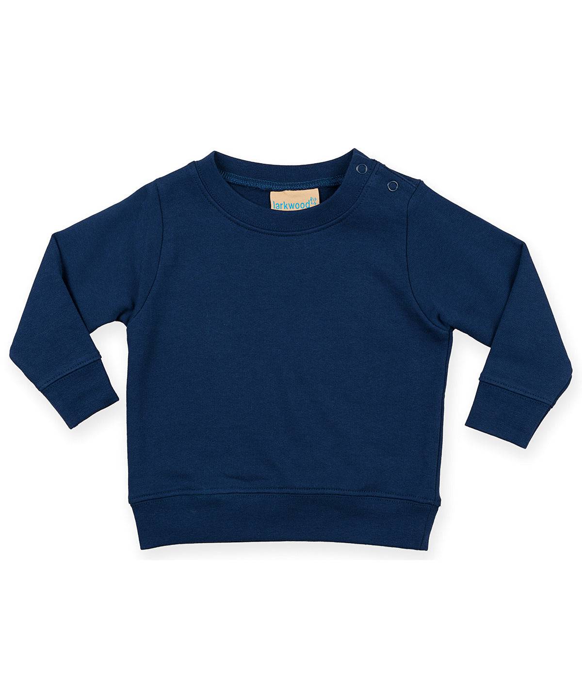 Crew neck sweatshirt with shoulder poppers