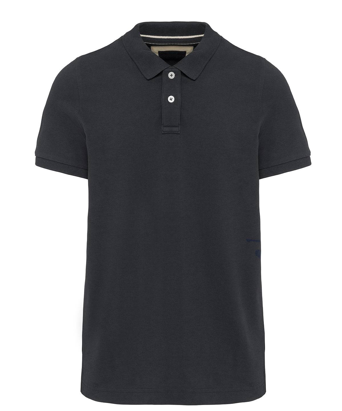 Men's vintage short sleeve polo shirt