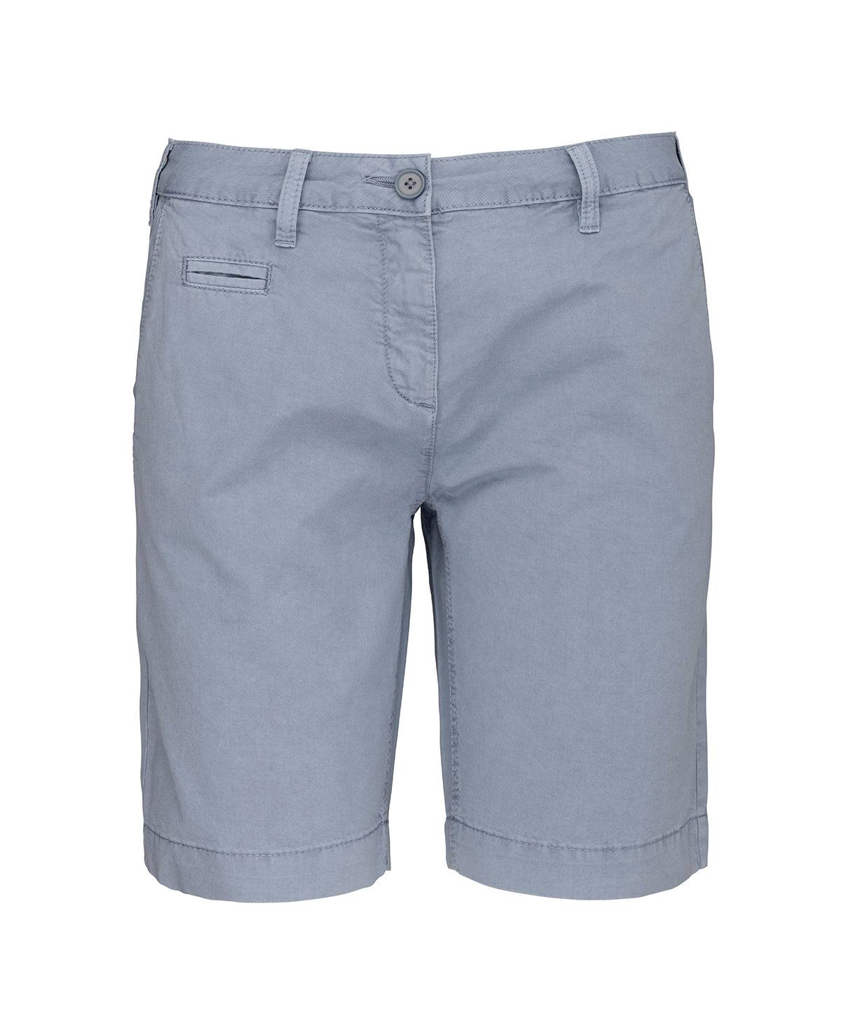 Ladies' washed effect Bermuda shorts