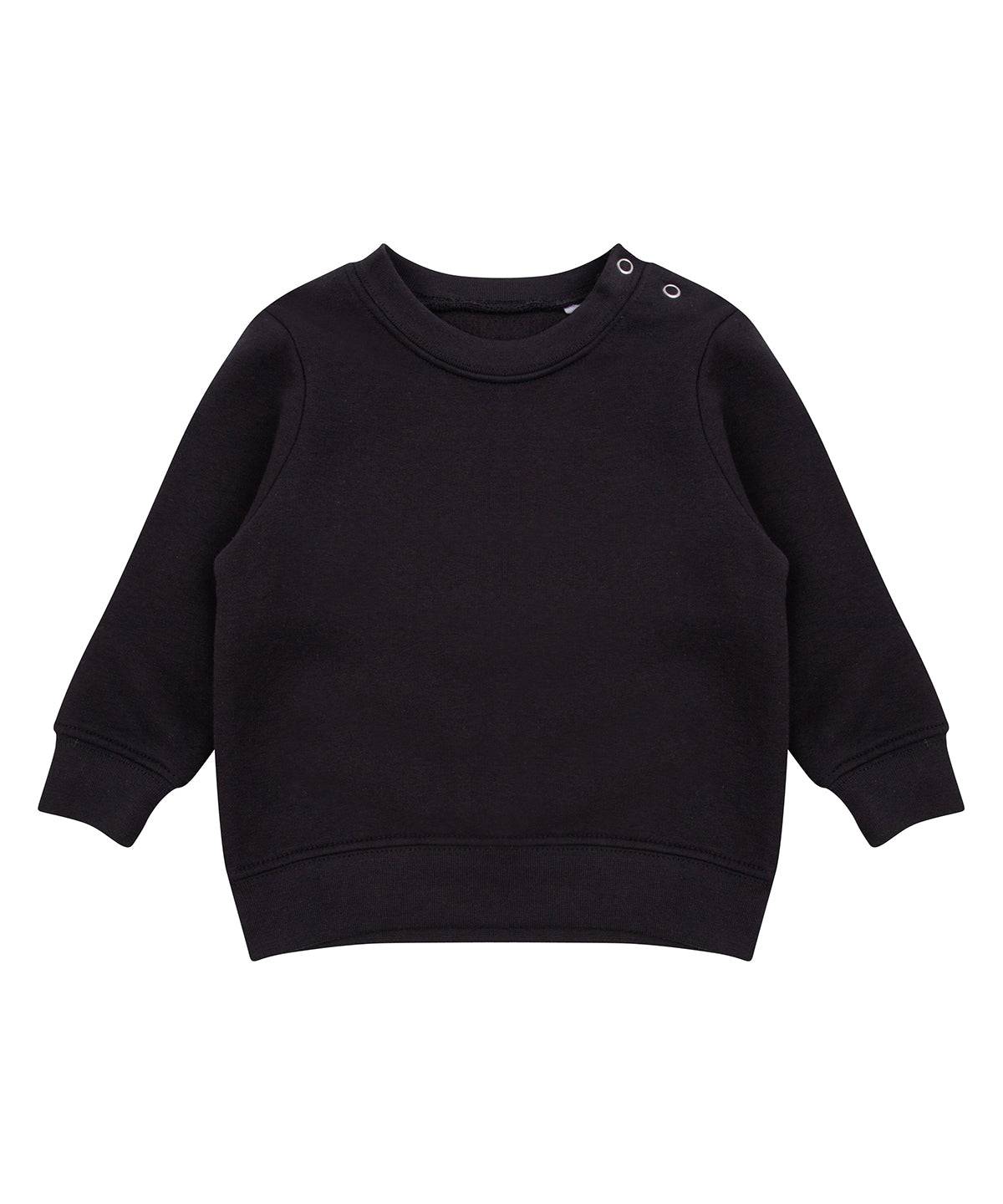 Crew neck sweatshirt with shoulder poppers