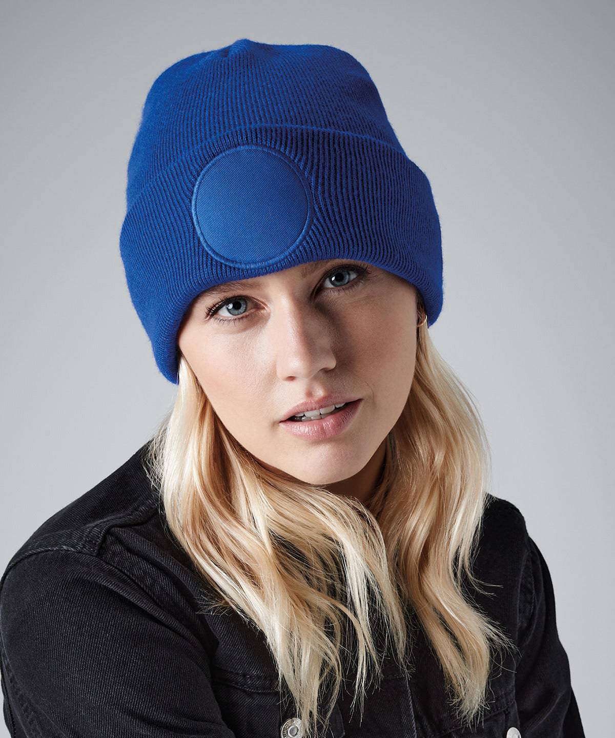 Beechfield - Circular patch beanie - White - Add Your Design/Logo ...