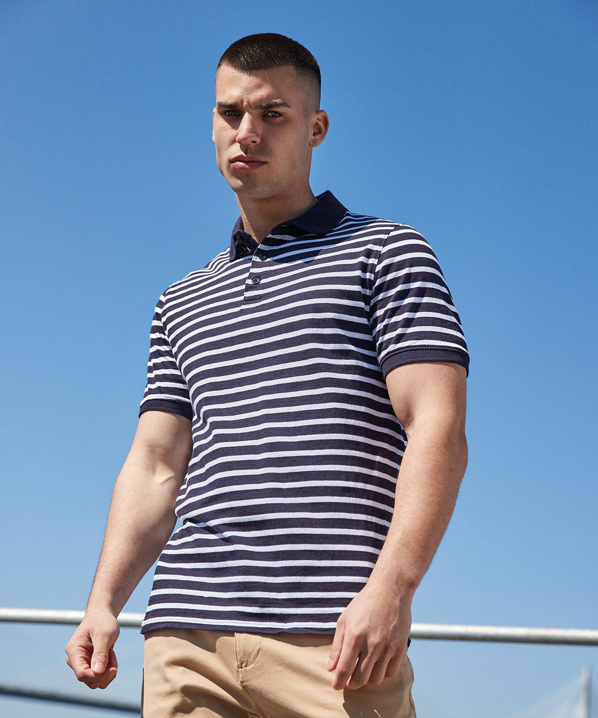 Striped Jersey polo shirt